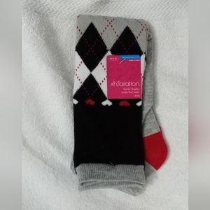 Exhilaration Argyle Over The Knee Socks- Size: Fit Shoe Size: 3-1